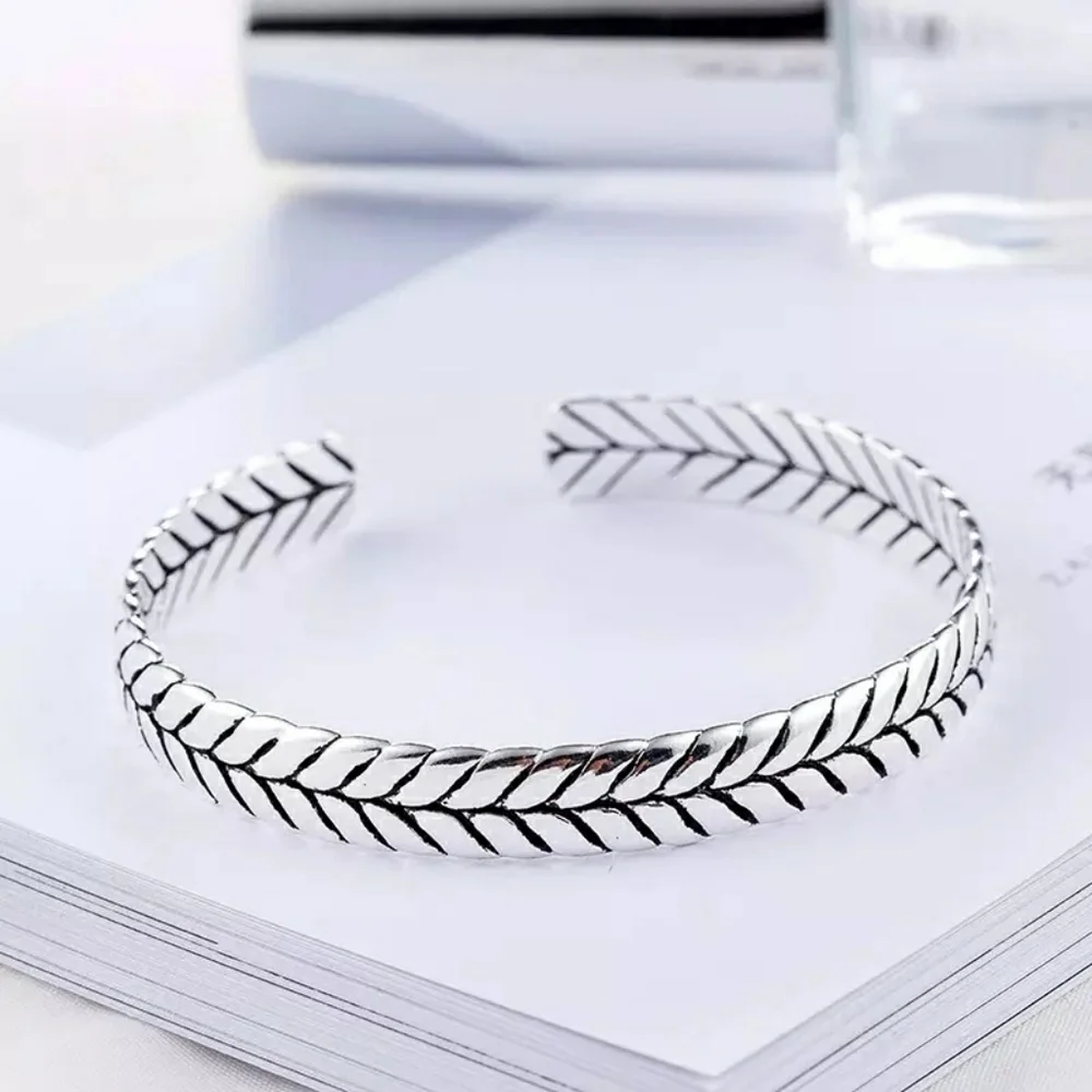 NEW 925 Silver Thick Arrow Bangle Bracelet Cuff - Picture 2 of 13